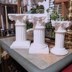 Small Vintage Cherub Resin Pillars 