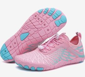 Hiking Barefoot Shoes for Women Men Breathable & Non-Slip Athletic Barefoot Wide Toe Water Shoes Lightweight Perfect for Walking,Running,and Swimming