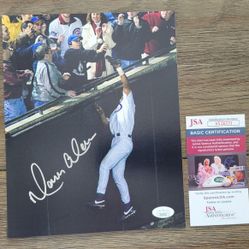 MOISES ALOU Signed 8x10 Photo Steve Bartman Chicago Cubs Autograph - JSA AUTH