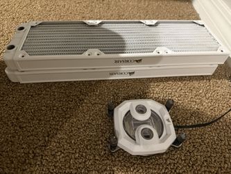 Corsair 360 White Radiators And Cpu Block