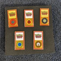 Vintage Pokemon TCG League Gym Badge Pins 