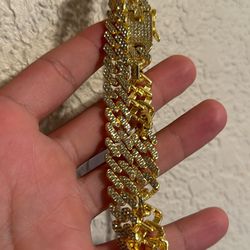 Cuban Link Gold And Diamond Chain