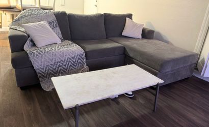 Crate and Barrel real marble coffee table
