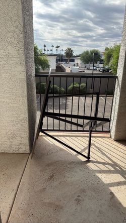 Black Metal Folding Table