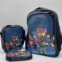 Backpack Bag Lunch Bag Pencil Case Complete Set Roblox Kids 