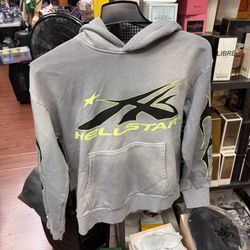 Grey Hellstar Small Hoodie 