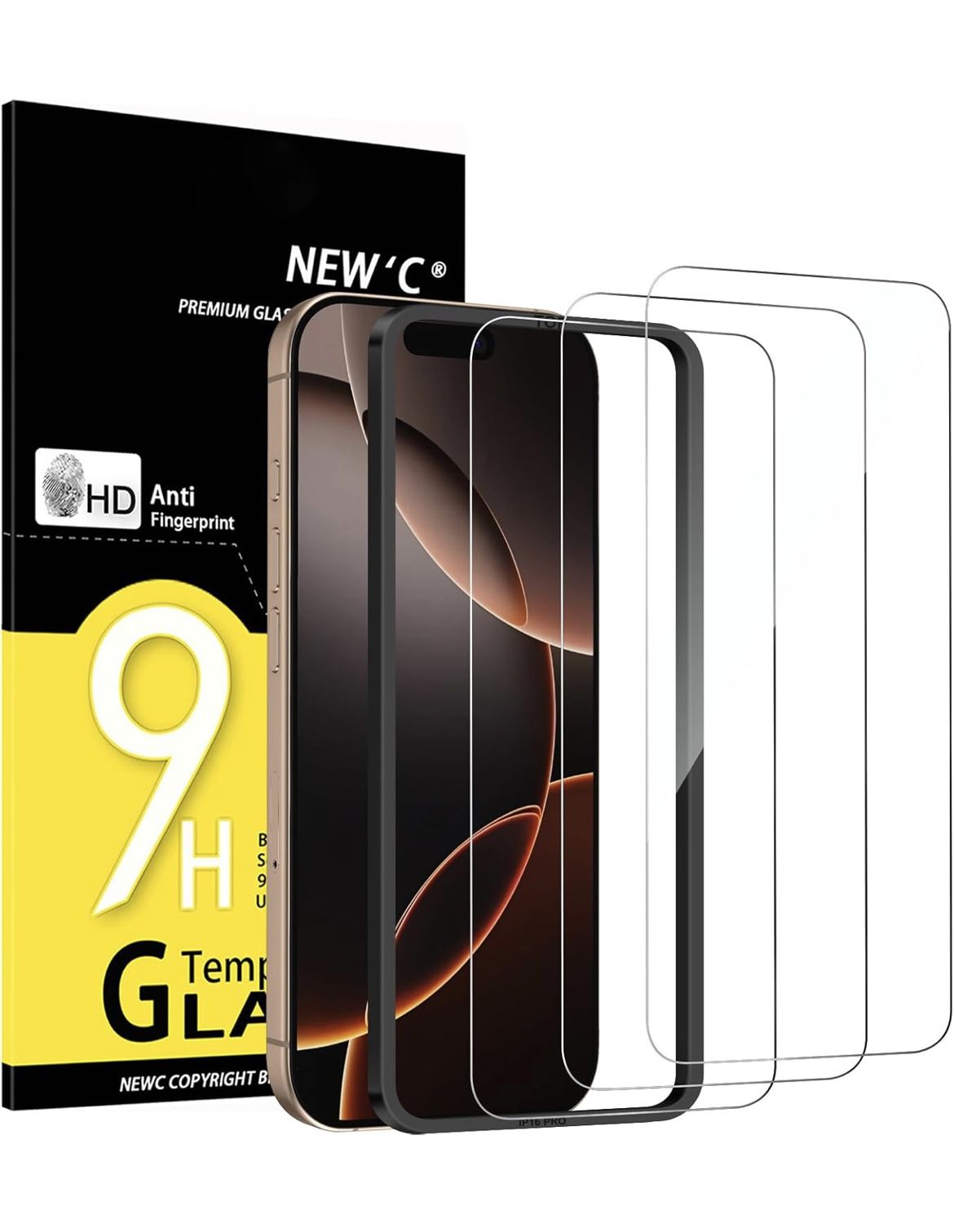 iPhone 16 Pro (6.3 inches) Screen Protector Tempered Glass - 3 pack
