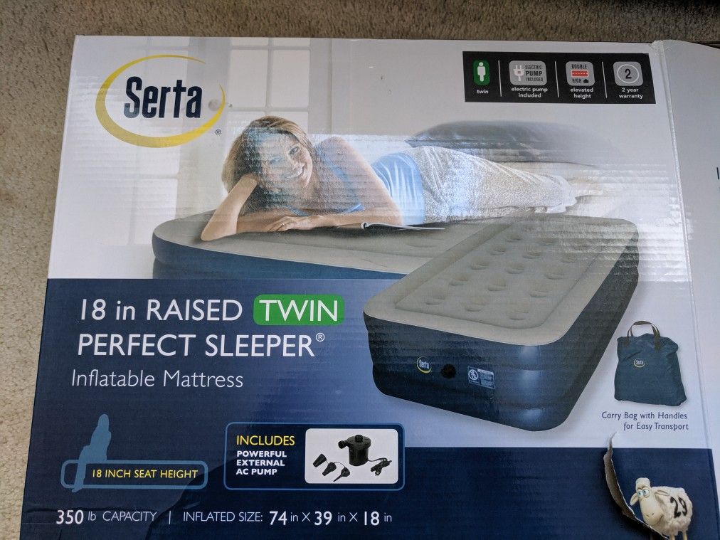 Serta air mattress 18 in twin