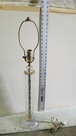 Vintage crystal lamp 2 ft tall