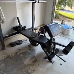 Full Size Weight Bench + Weights