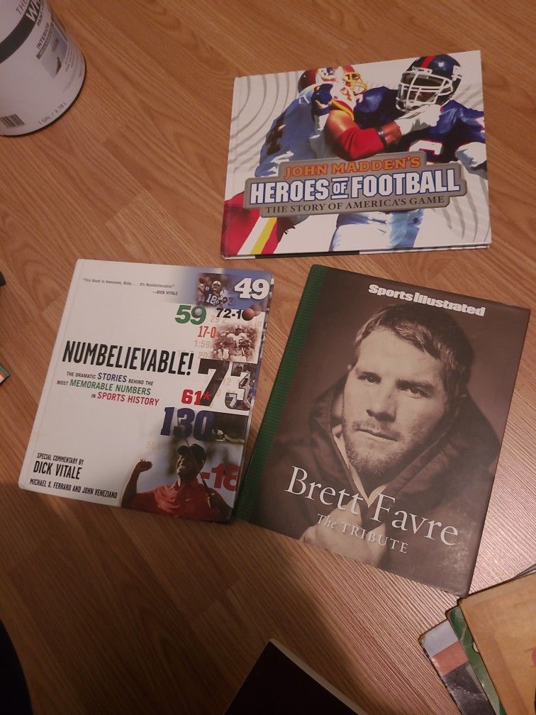 3 Hardcover Sports Books