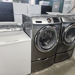 Huge Liquidation Sale Warehouse Full Of Nice Refurbished Reconditioned Certified Washer Dryer Fridge Stove Oven Stackable Free Warranty Free Financing