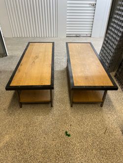 20 dollar solid wood and metal tables
