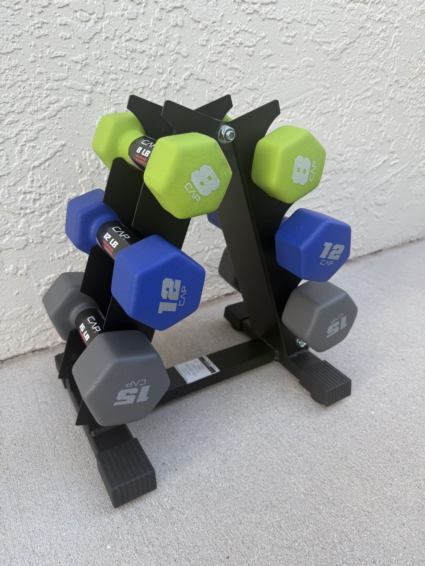 CAP 70LB Neoprene Dumbbell Set With Stand - Brand New
