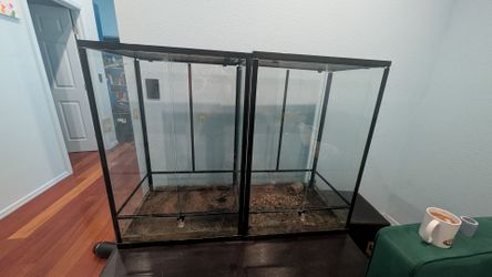 Front opening terrariums 23.5"x17.5"x35" $150 each
