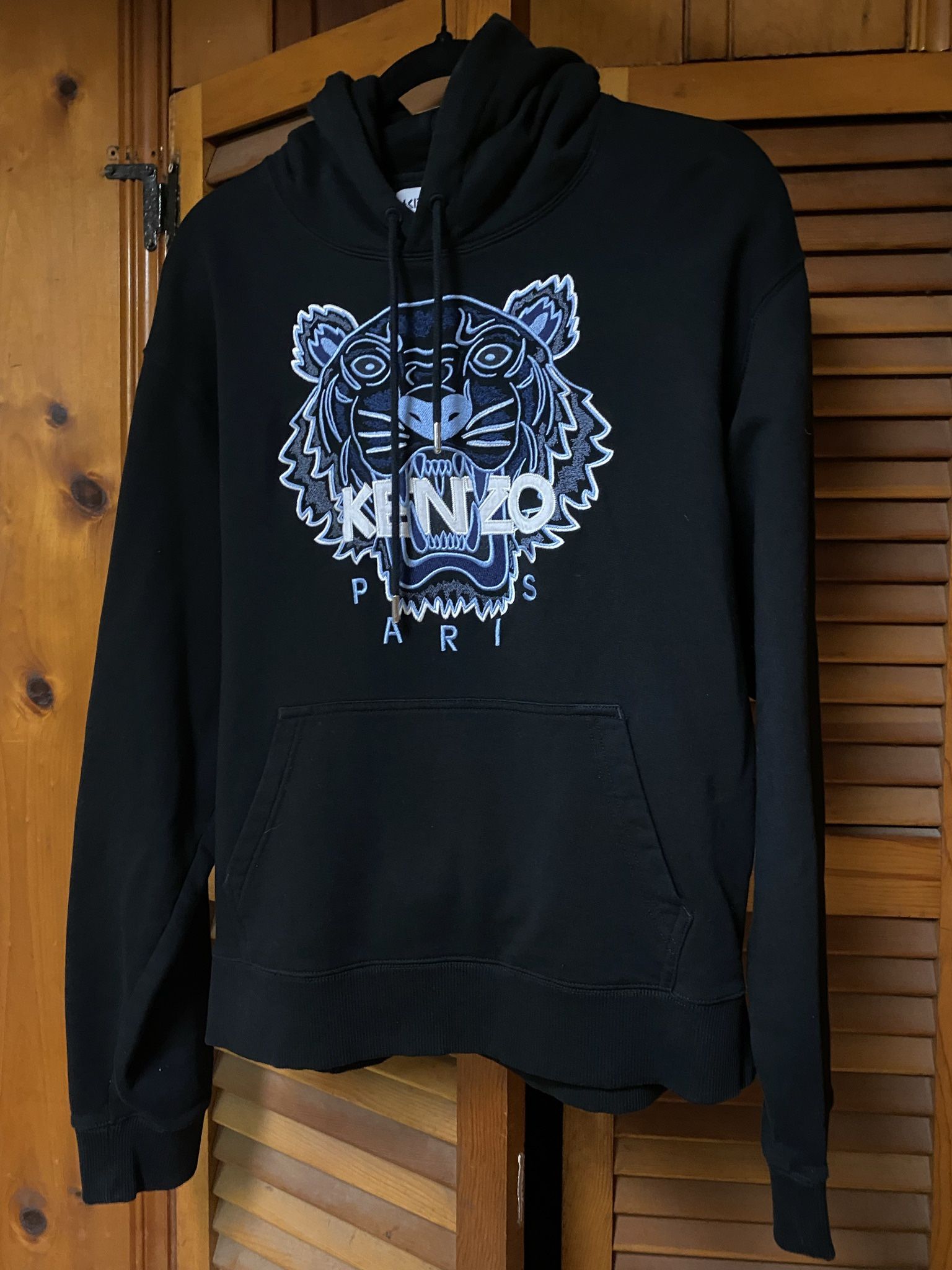 Kenzo Hoodie Men's Size L Black/Blue