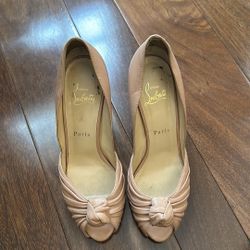 Louboutin leather high heels (sz 37)