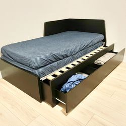 Day Trundle Bed With 2 Twin Mattresses 