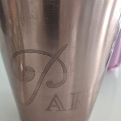 Paris Themed Pink Metal Garbage Bin