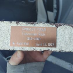 Brick From Crosley Field Cincinnati Reds 