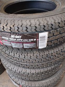 New set of tires 205 75 15 st 10 ply