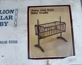Vintage Jenny Lind  baby cradle
