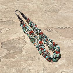 Sterling Silver Turquoise Zuni Necklace