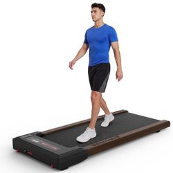 Brand New~ FYC Wooden Walking Pad, Under Desk Treadmill for Home Compact Mini Treadmills with Remote Control, 265lbs Capacity Low Noise Portable Walki