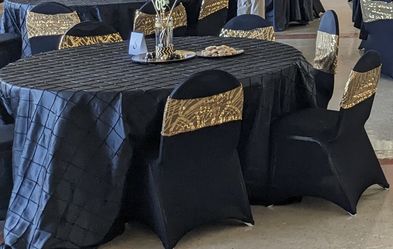 Gold Sequin/sparkly Chair Band- Set Of 80