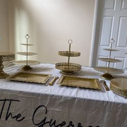 Gold Dessert Stands