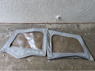Jeep wrangler YJ soft top upper door window skins