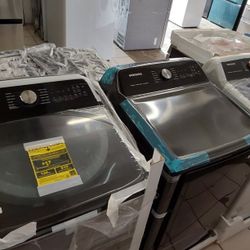 Washer And Dryer  Samsung  Dryer Gas Black Stainless Steel  Set 