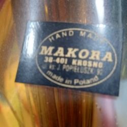 Hand Made Polish Glass Vase 