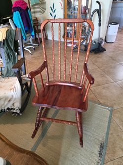 Wood Spindle Back Rocking Chair