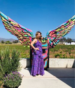 ASTR the Label purple floral tiered maxi dress