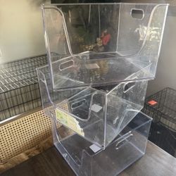 Bright side Clear Stackable Bins