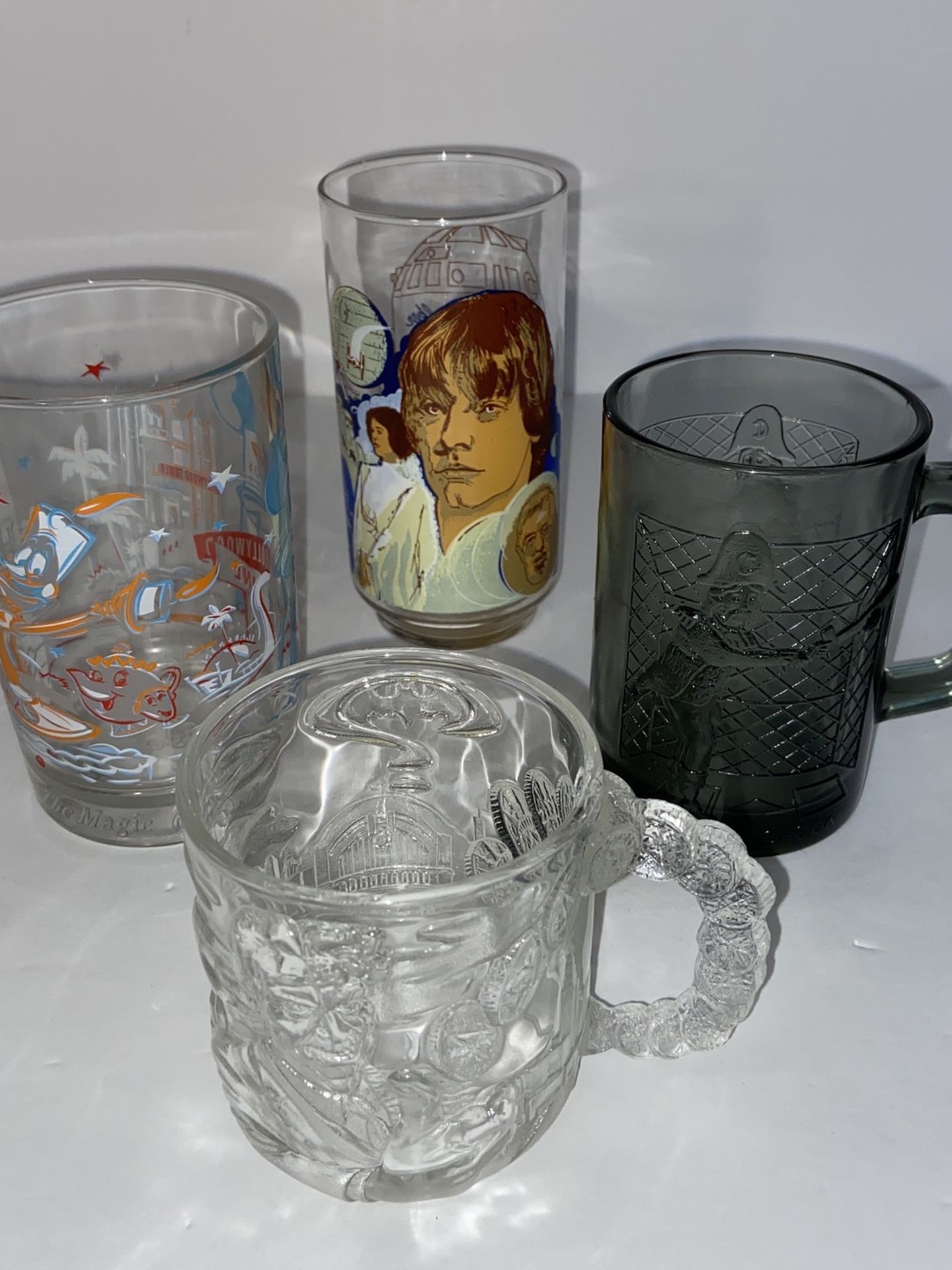 4 Vintage Star Wars, Mc Donald’s, Disney Glasses