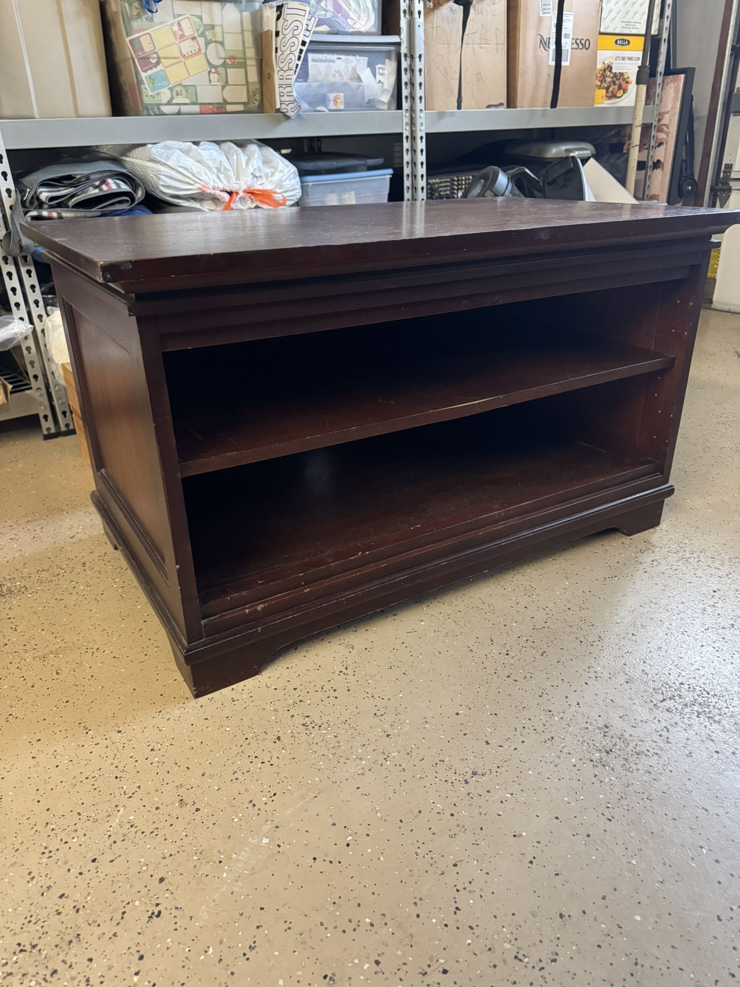 Dark Brown TV Stand / Entertainment Center - Solid Wood