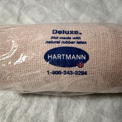NEW Hartmann Deluxe Elastic Ace Bandage - 6" X 11 Yd - Latex Free, Clasp Closure