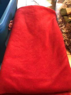 2 yards red sparkly fleece fabric