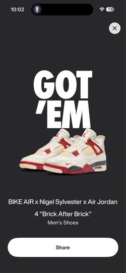 Jordan 4 Retro Nigel Sylvester Brick After Brick