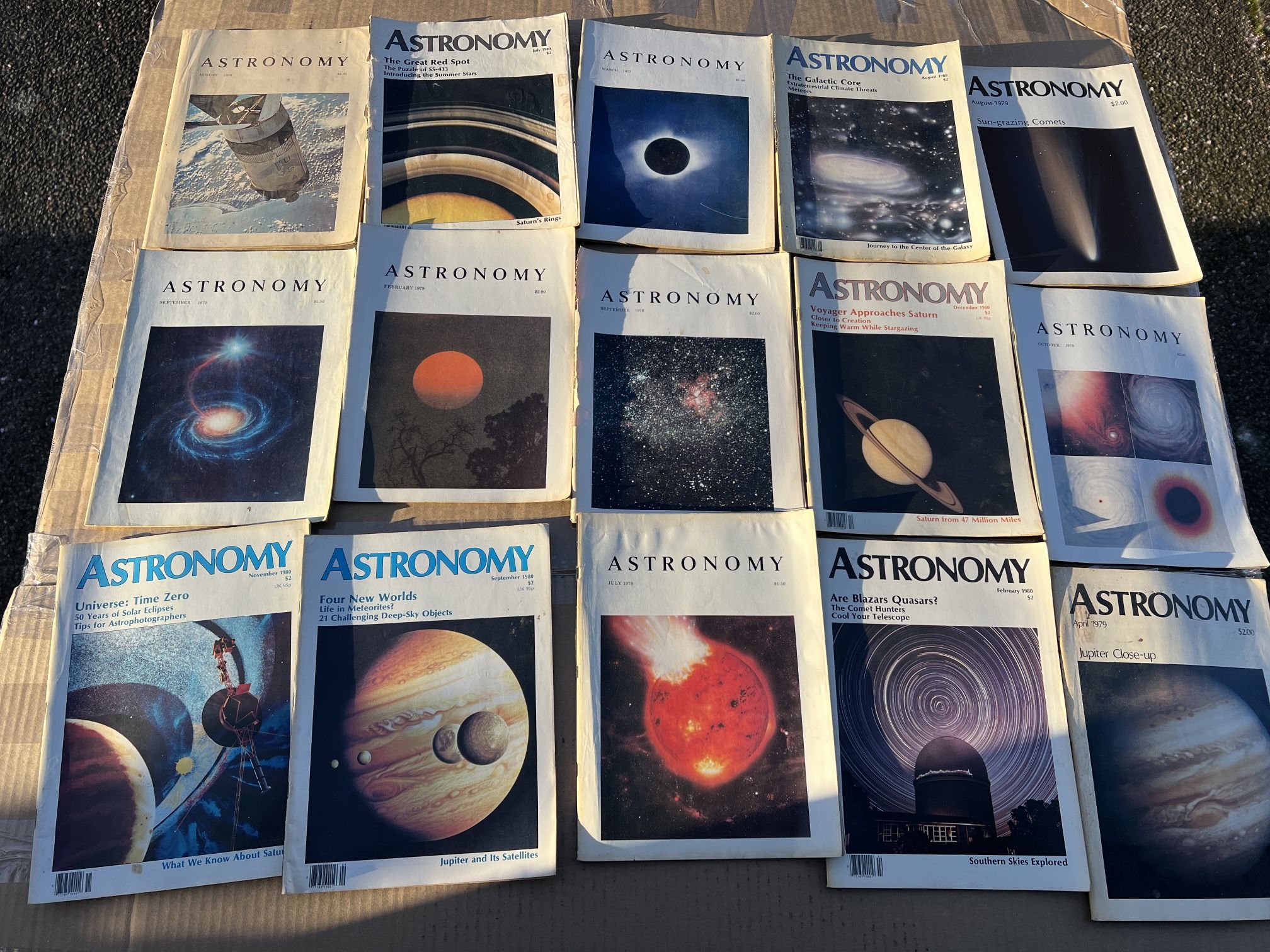 Lot of 15 Issues of Astronomy Magazines 1(contact info removed)