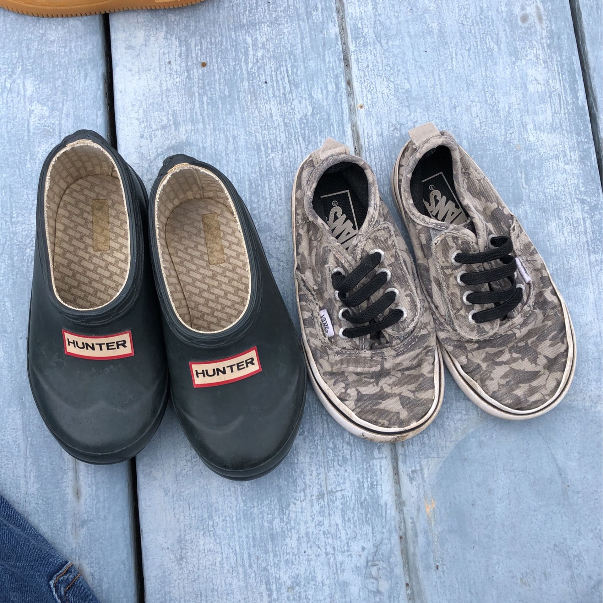 Hunter and Vans Kids’ Shoes Size 7 & 8