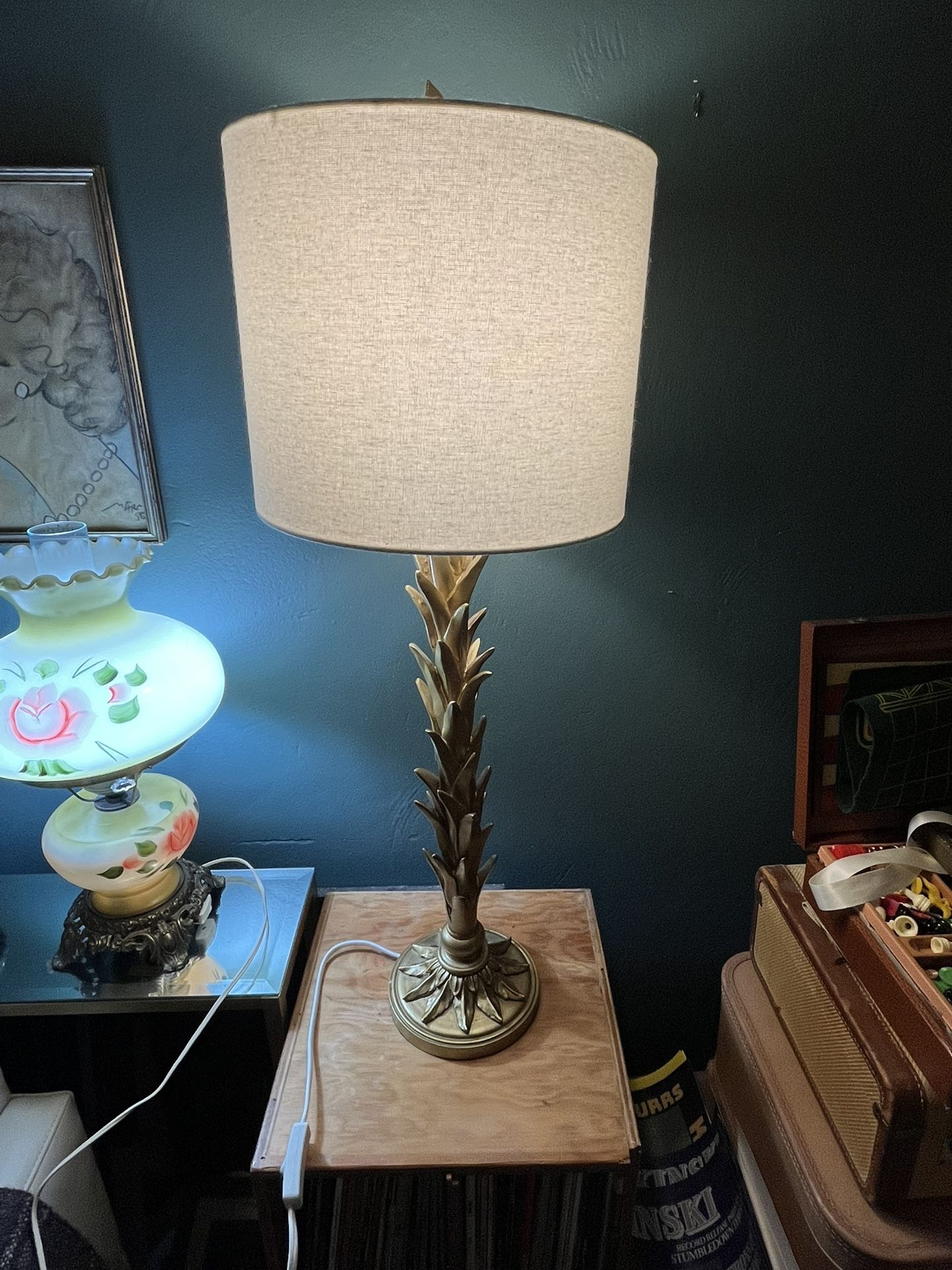 Anthropologie table lamp with shade