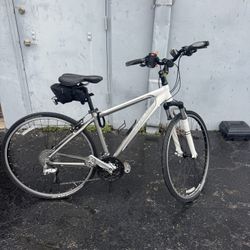 TREK 7500 hybrid bike 20” SPA Alloy shimano Deore Bontrager SSR cane creek lightweight silver gray - Retail: $1850