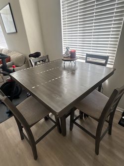 Dining room table and chairs