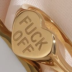 Great Quality Fuck Off Rings Size 6.5