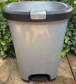 Grey Plastic Step Can