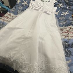 White First Comunión Dress Size 16