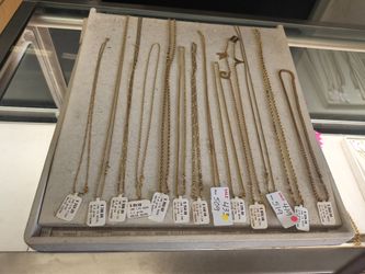 14k10k gold necklace different prices and grams layaway available 10% Dwon if you interested please make sure you ask for Maribel thank you